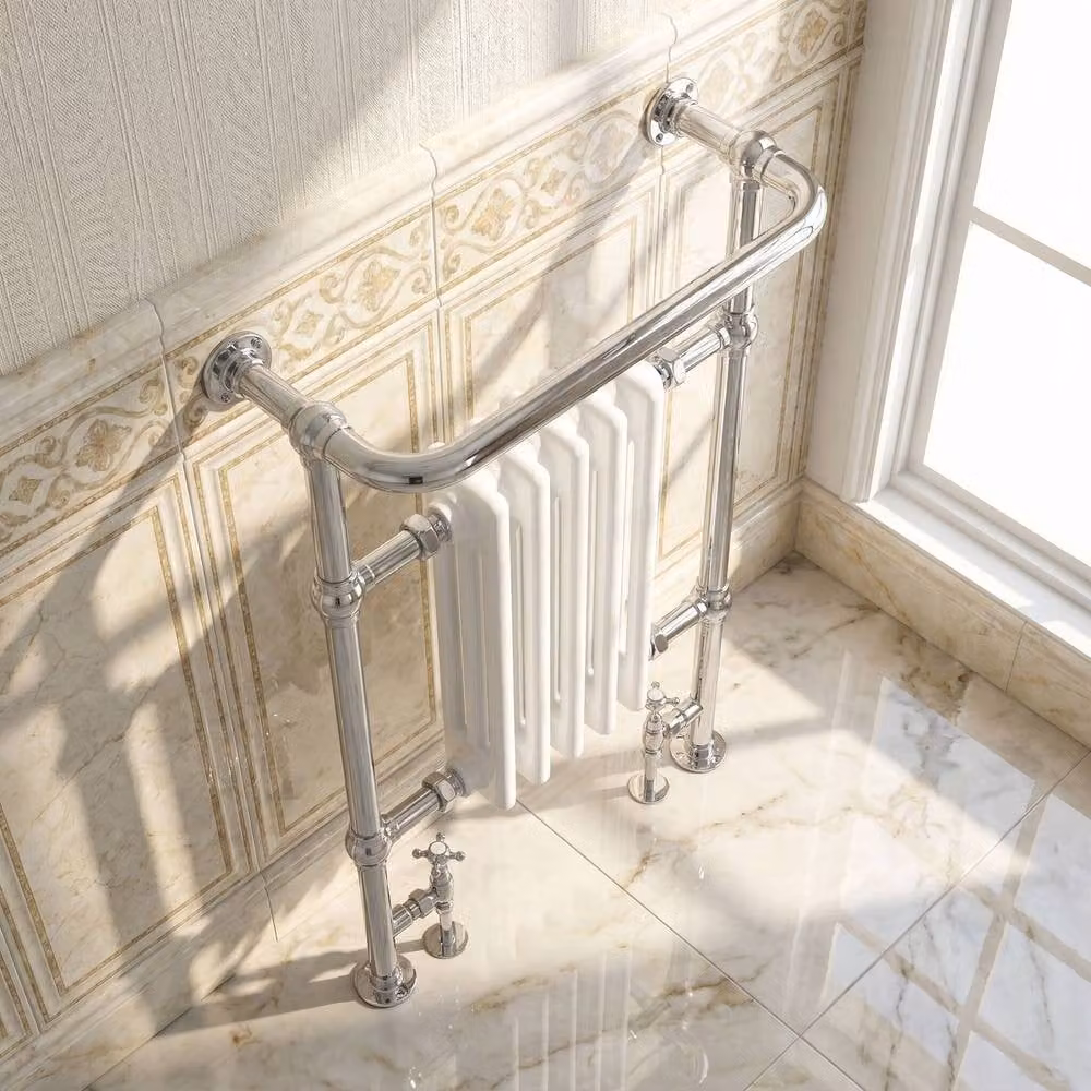 Balterley Harrington Steel Towel Radiator in Silver, H 96.5 cm x W 54.0 cm – 2