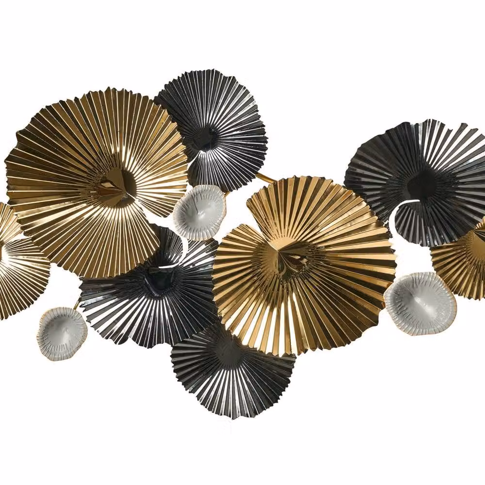 Wyld and Coco Multicolour Abstract 3D Metal Wall Art Sculpture, W: 87.0 cm, H: 50.0 cm – 2