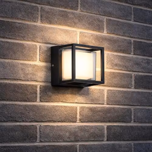 CGC Lighting Hudson Square LED Outdoor Wall or Ceiling Light, Black and White, IP65 Waterproof – 2