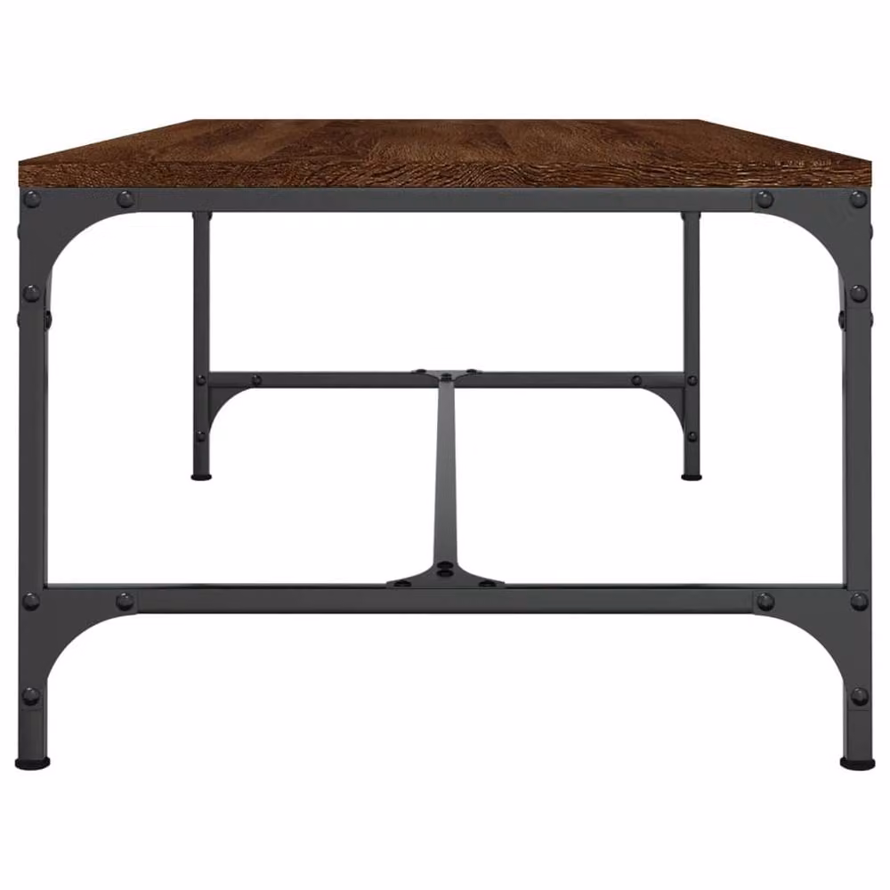 Berkfield Home Brown Oak Coffee Table, W/D/H: 100 x 50 x 35 cm – 4