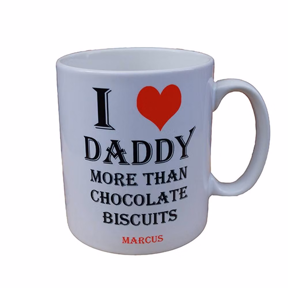 Uniqueful Personalised Love Daddy More Than Mug for Father's Day, White Ceramic – 2