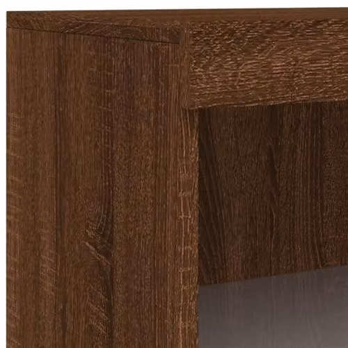 vidaXL Modern Brown Sideboard with Integrated LED Lights, W: 60.5 cm, D: 37 cm, H: 100 cm – 3