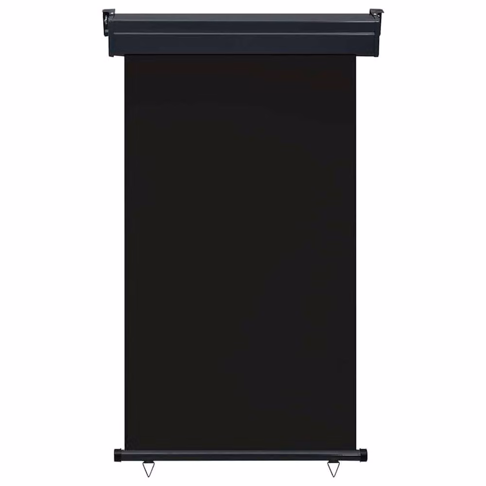 Berkfield Home Black Balcony Side Awning with Manual Pull and Polyester Fabric, W: 105 cm, H: 250 cm – 2