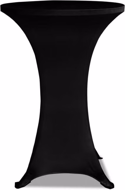 Berkfield Home Black Stretch Standing Table Covers, 2 Pack, Diameter: 80 cm – 1