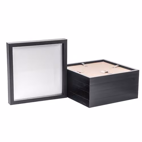 Nicola Spring 3D Shadow Box Photo Frames, Pack of 5, Black, W/D/H: 25.4 x 25.4 x 25.4 cm
