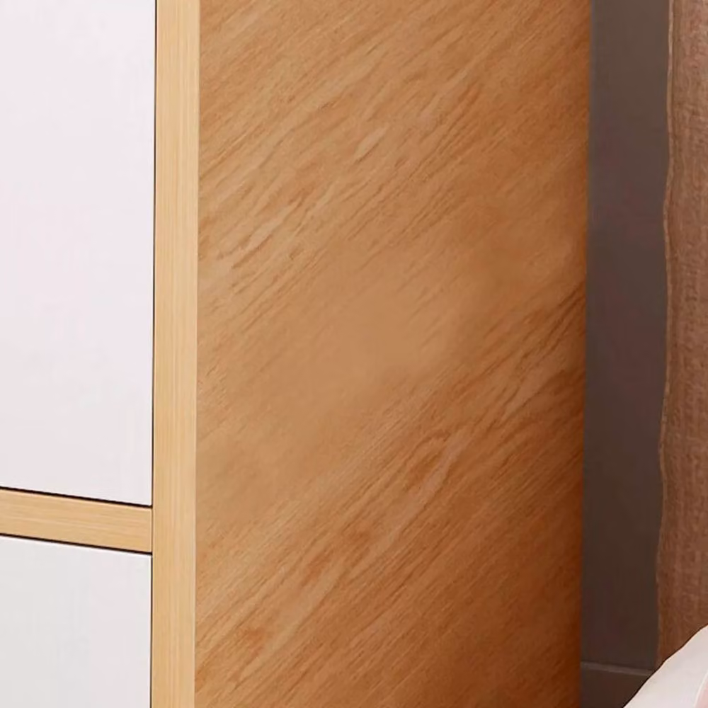 SPETLEK Modern 2 Drawer Bedside Cabinet Nightstand in Light Oak Brown, H: 66.0 cm, W: 30.0 cm – 3