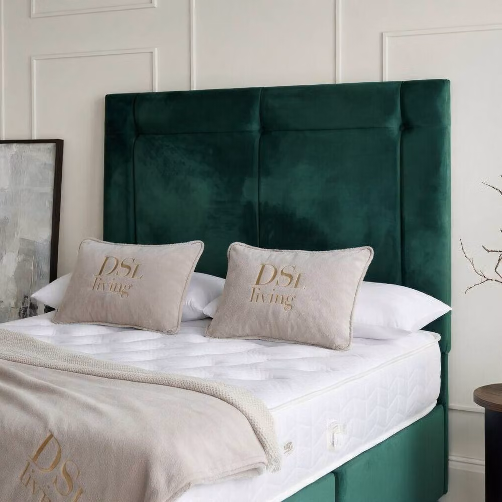 DS Living Kingsley Green Velvet Upholstered Divan Bed W/D/H: 180 x 200 cm – 2