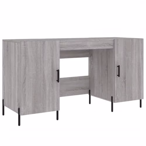 vidaXL Industrial Desk in Grey, W/D/H: 140 x 50 x 75 cm