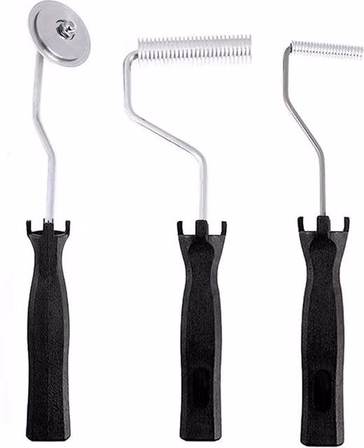 SPETLEK 3-Piece Black Fiberglass Bubble Roller Laminating Kit for FRP Mould Resin