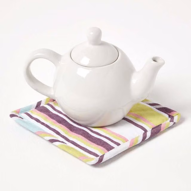 Homescapes Purple Cotton Pot Holder Glove
