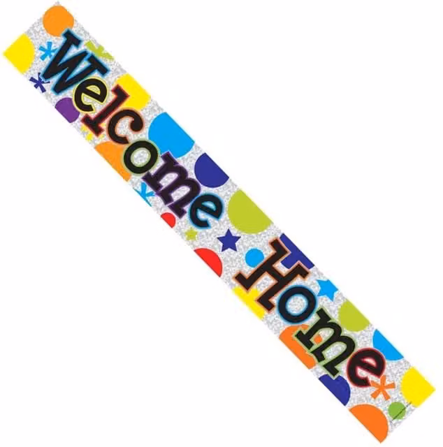 KDMD Pack of 12 Grey Welcome Home Foil Letter Pennant Party Banner