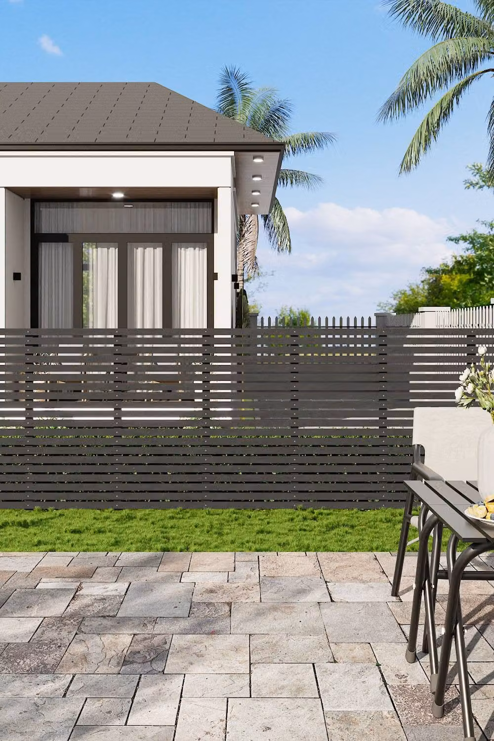 Garden Sanctuary Grey Wood Privacy Fence Board, W/H: 120 x 180 cm – 2
