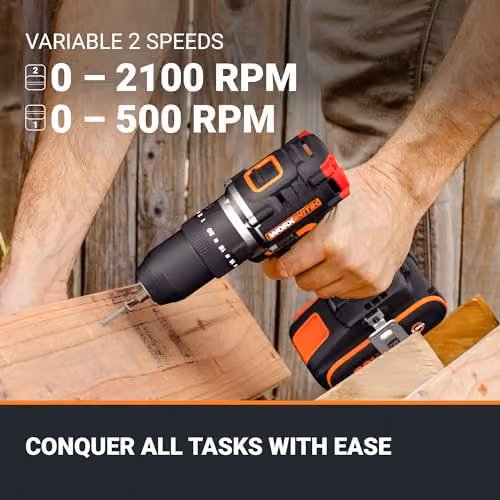 Worx WX355.1 20V Brushless Cordless Combi Impact Drill, 55Nm, Black – 5