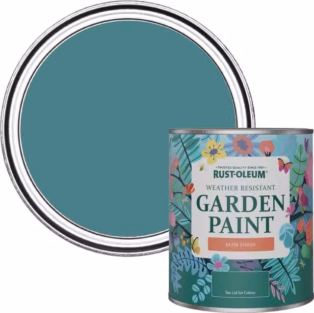 Rust-Oleum Water-Based Garden Paint in Satin Gloss Finish, Peacock Suit, 0.75 l