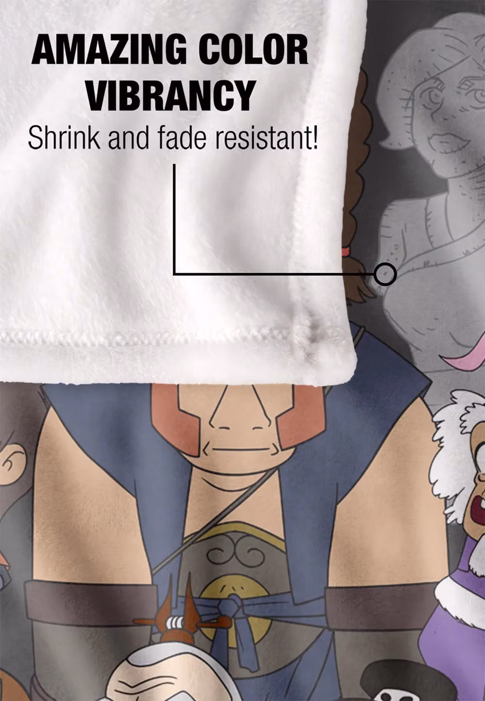 LOGOVISION Avatar The Last Airbender Chibi Group Super Soft Fleece Throw Blanket, White, W/D/H: 152 x 127 cm – 4