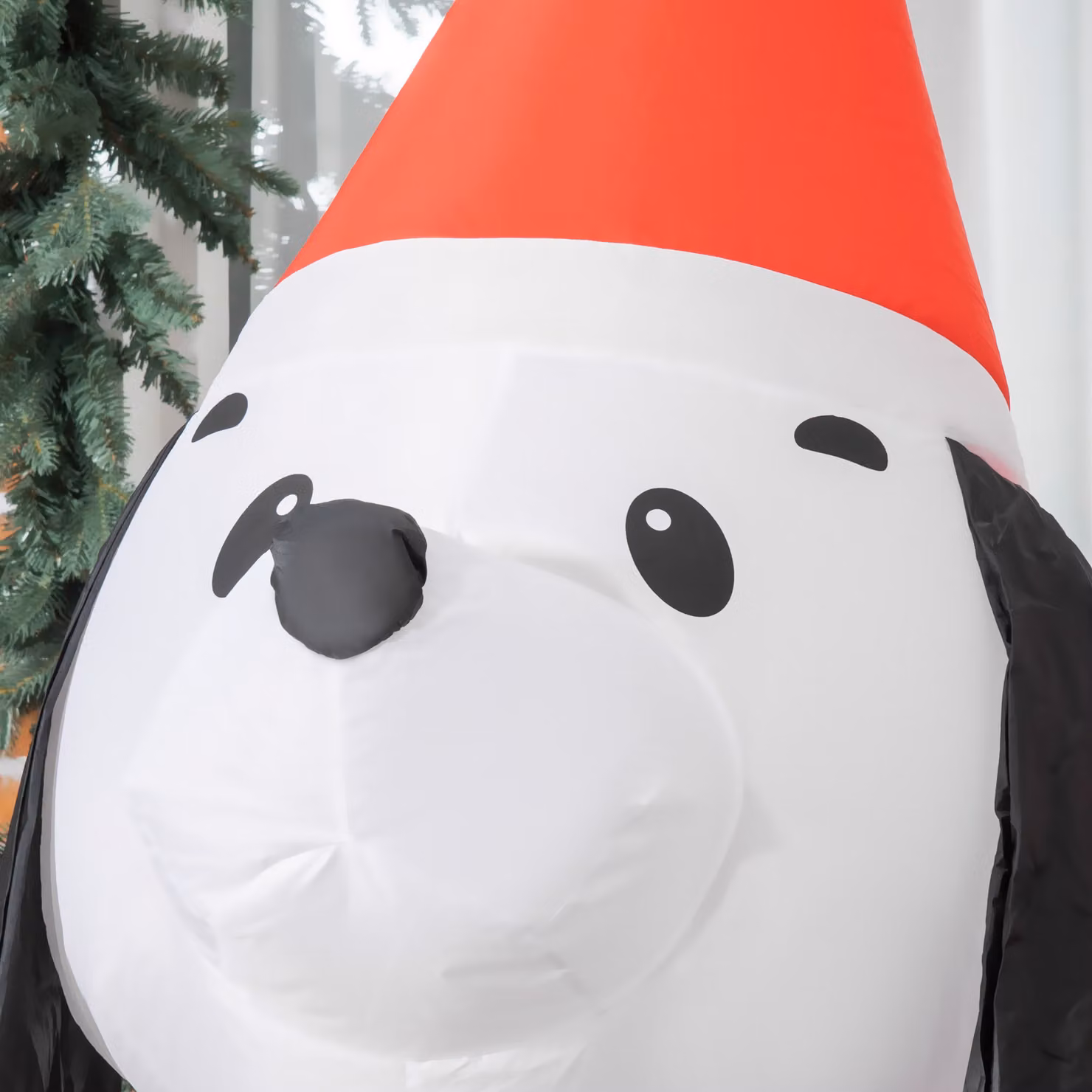 HOMCOM 1.8m Inflatable Christmas Puppy Dog Wearing Santa Hat, White Lighted Outdoor and Indoor Holiday Decoration – 5