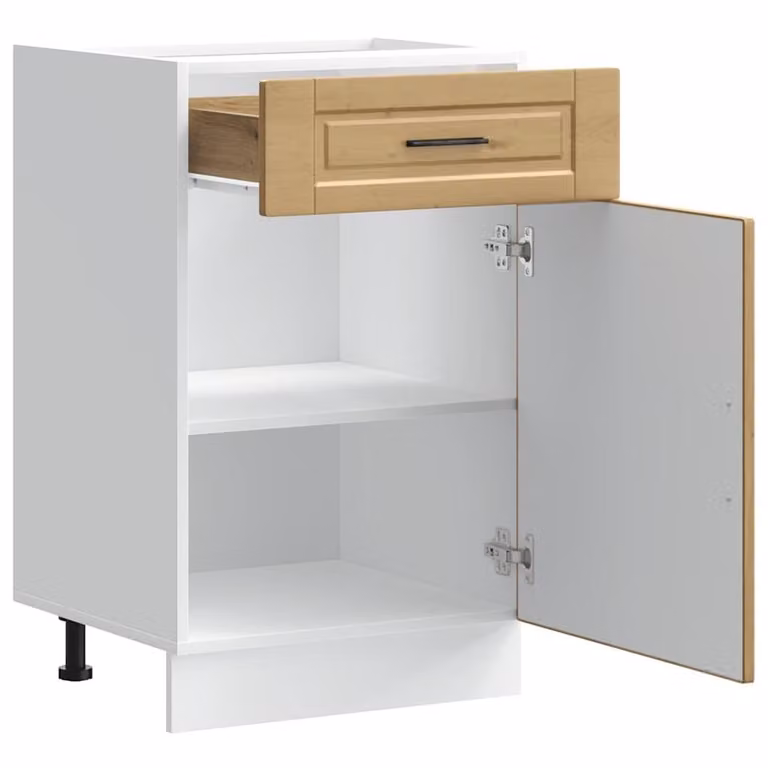 Berkfield Home Porto Artisan Oak Kitchen Base Cabinet in Brown