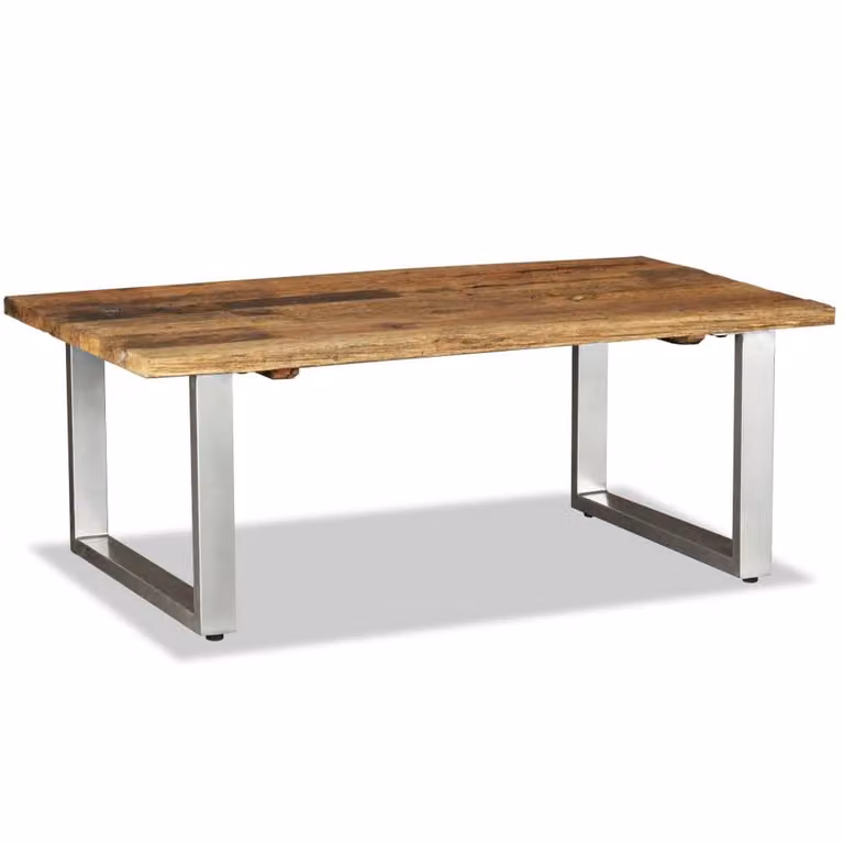 Berkfield Home Beautiful Coffee Table in Brown Solid Reclaimed Wood W/D/H: 100 x 60 x 38 cm