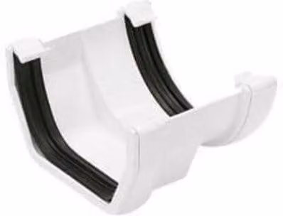 FloPlast White PVC Square to Half Round Gutter Adaptor