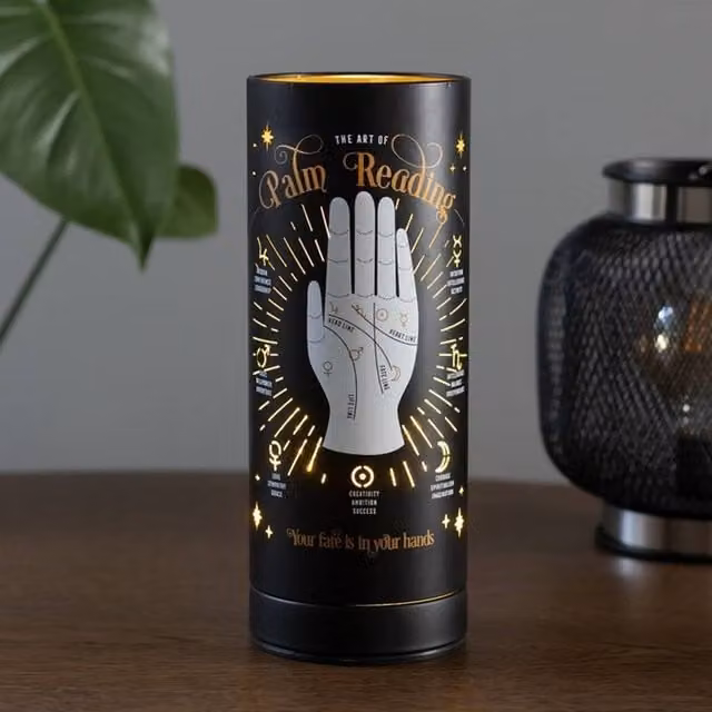 Uniqueful Palm Reading Electric Aroma Tabletop Lamp in Black