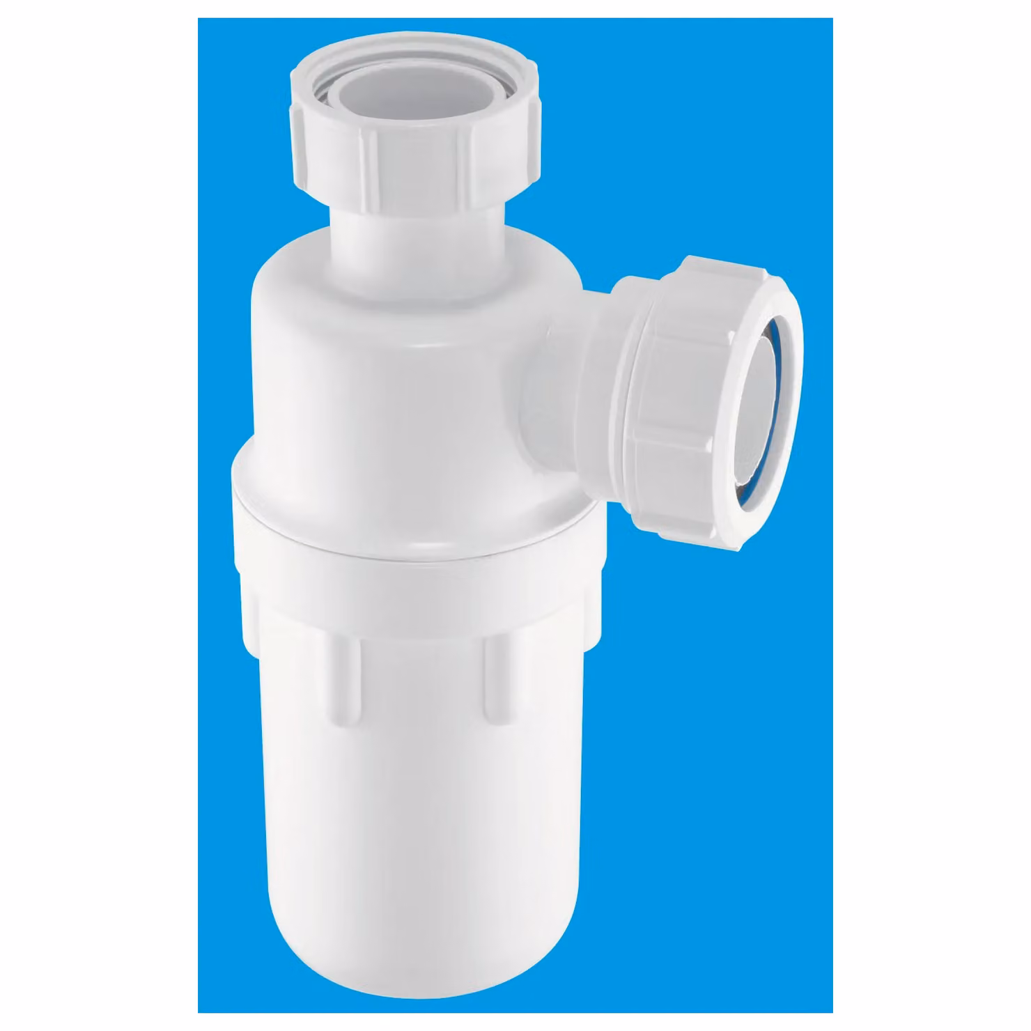 McAlpine C10R White Plastic Bottle Trap with 1.5 inch Multifit Outlet – 2