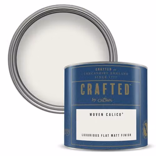 Crown Crafted Woven Calico Matt Emulsion Paint Tester Sample 125ml – 2