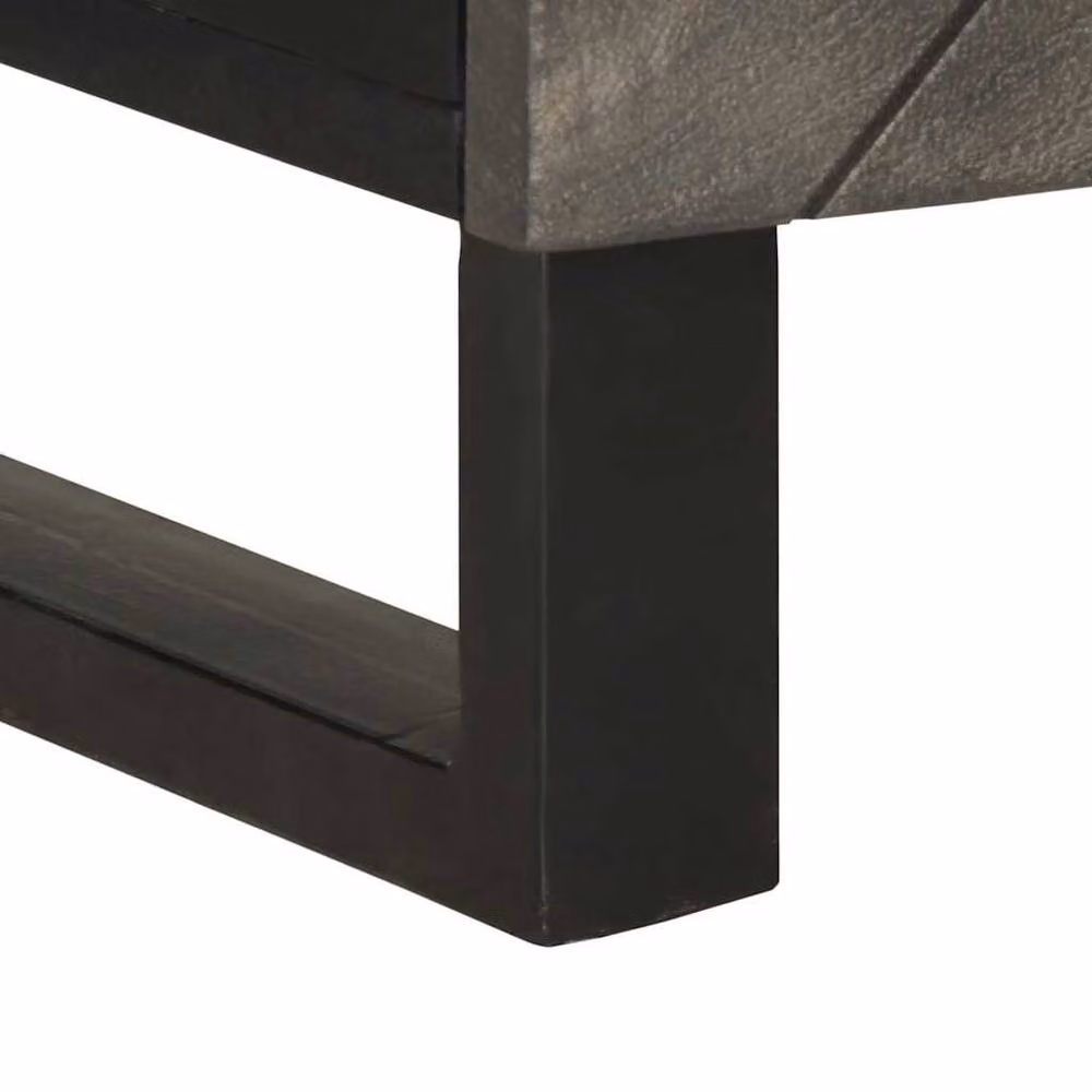 Berkfield Home Black Mango Wood Bedside Cabinet W/D/H: 50 x 33 x 60 cm – 4