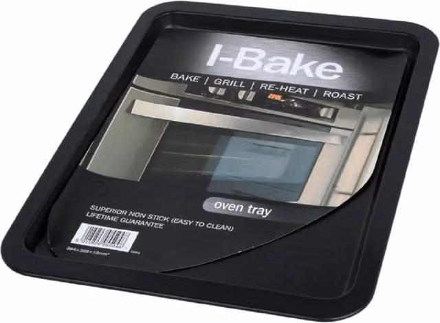 Pendeford Non-Stick Rectangular Steel Baking Sheet in Black