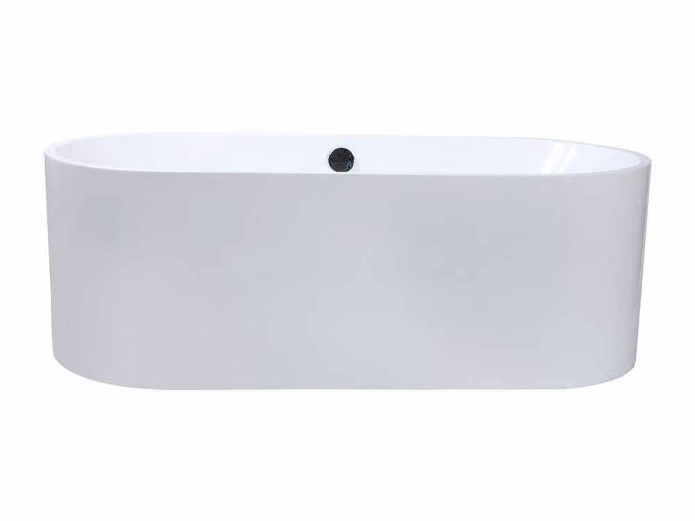KATOUCHA Vente-unique Designer Oval Island Bath in White, W/D/H: 170 x 75 x 58 cm – 2