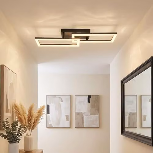 Globo Lighting Adjustable LED Ceiling Light in Black, 20 W, 1380 lm, 3000 K, W/D/H: 61.4 x 19.5 x 9 cm – 4