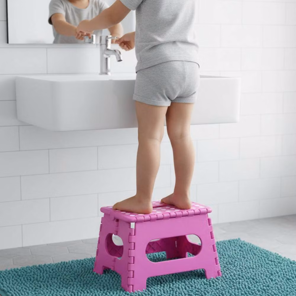 Bedsland OSH Small Handy Plastic Folding Stool in Pink – 3