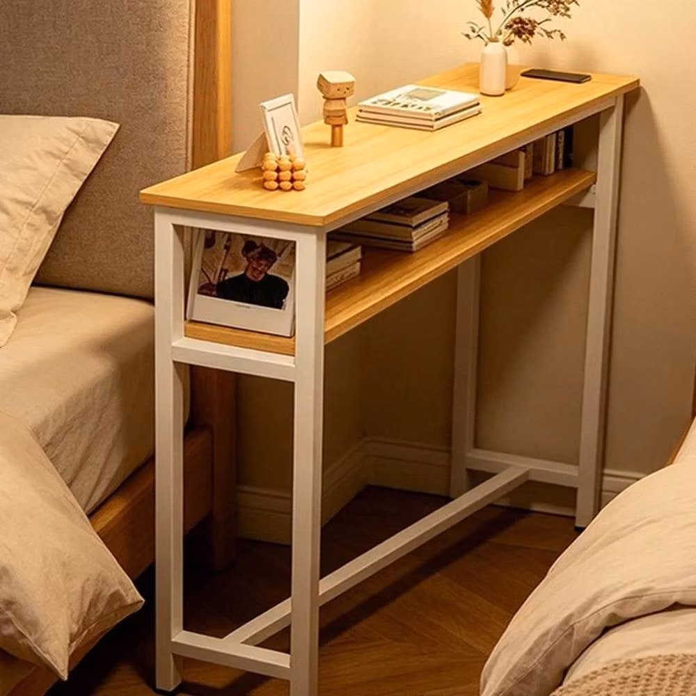 FORGEVIO Modern Rectangular Console Table in Natural Wood Finish – 3