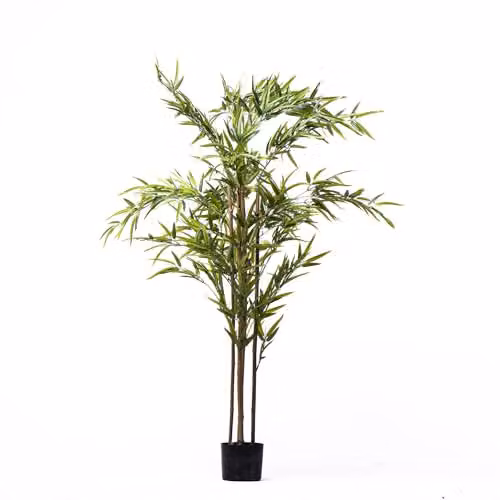 Garden Gear Artificial Bamboo Tree in Green with Basket, Height: 150 cm
