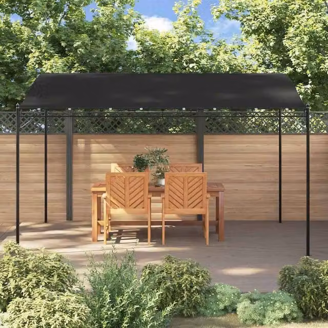 Berkfield Home Regardless Canopy in Anthracite and Black, W: 4 m, D: 3 m