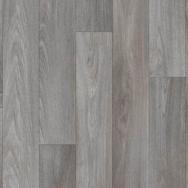 Vinyl Flooring UK Grey Wood Effect Non Slip Sheet Vinyl Flooring, W: 400 cm, L: 600 cm