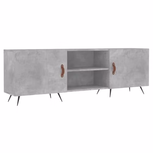 vidaXL Modern TV Cabinet in Concrete Grey, W/D/H: 150 x 50 x 50 cm – 1