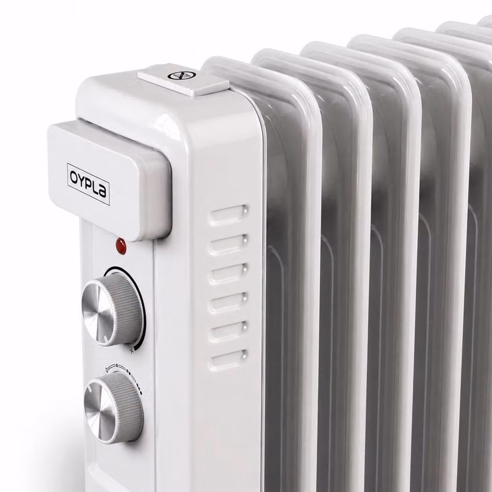 Oypla 11 Fin Portable Oil Filled Radiator Electric Heater in White – 2