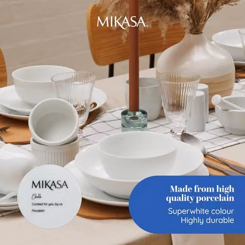 Mikasa White Porcelain Dip Bowl Ramekin Set of 4, Diameter: 9.5 cm – 4