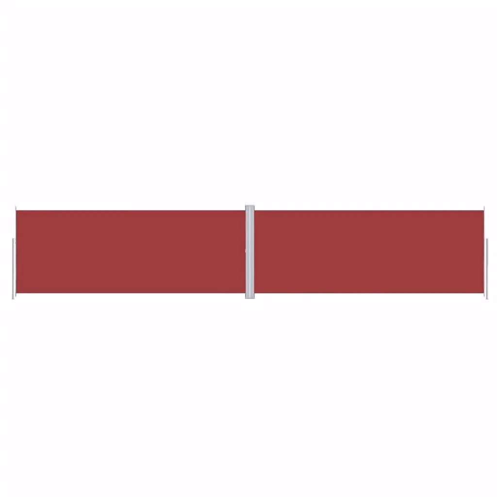 Berkfield Home Red Retractable Roller Side Awning W/H: 1000 x 200 cm – 2