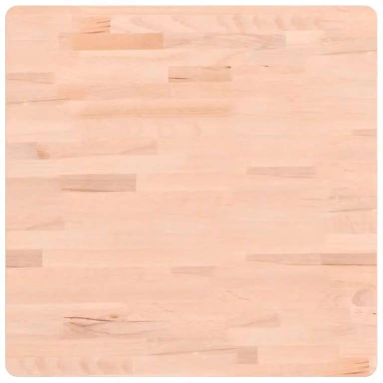 Berkfield Home Square Solid Wood Beech Table Top, Brown, W: 60 cm, D: 60 cm, H: 1.5 cm