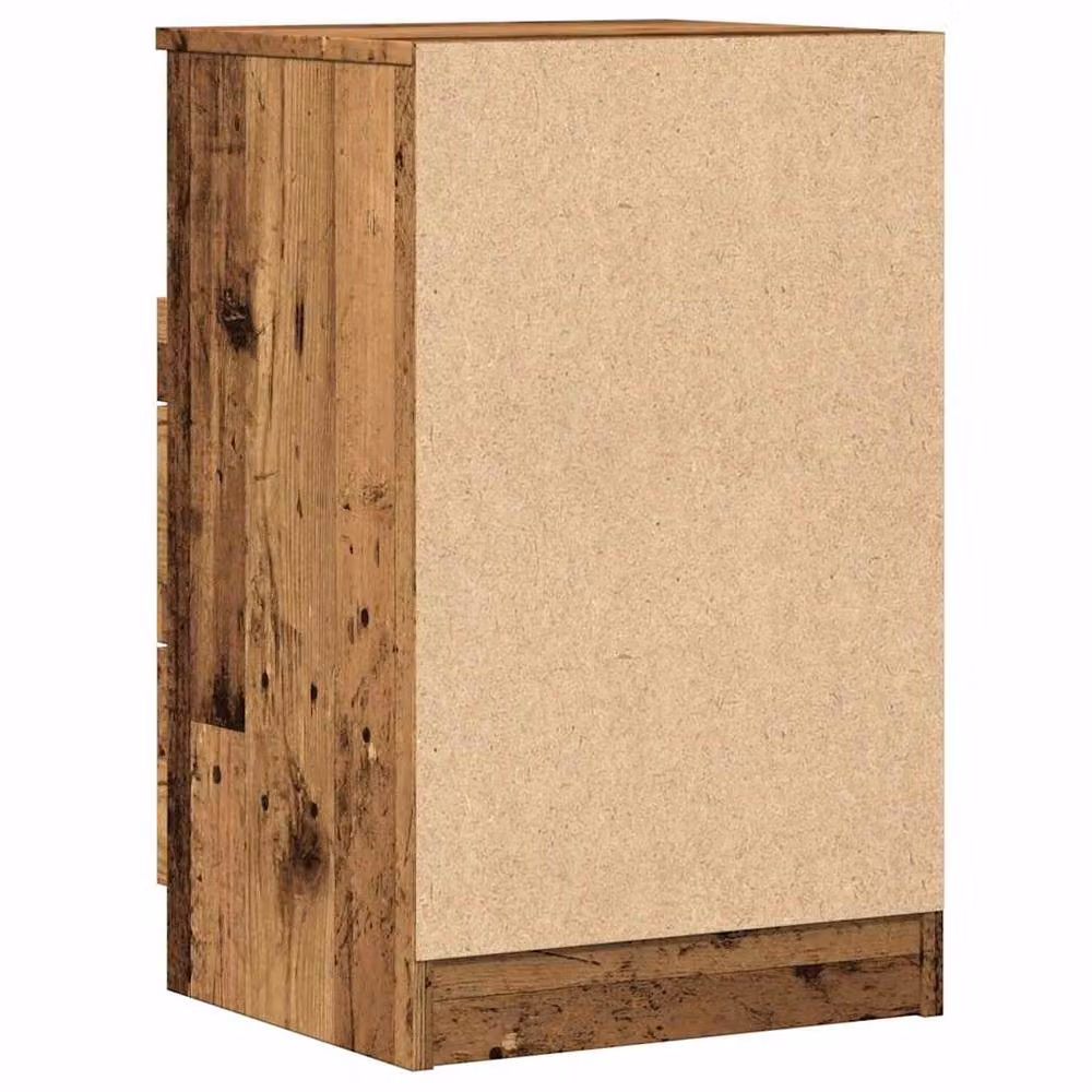 Berkfield Home Set of 2 Bedside Cabinets in Old Wood Brown, W/D/H: 40 x 36 x 65 cm – 5