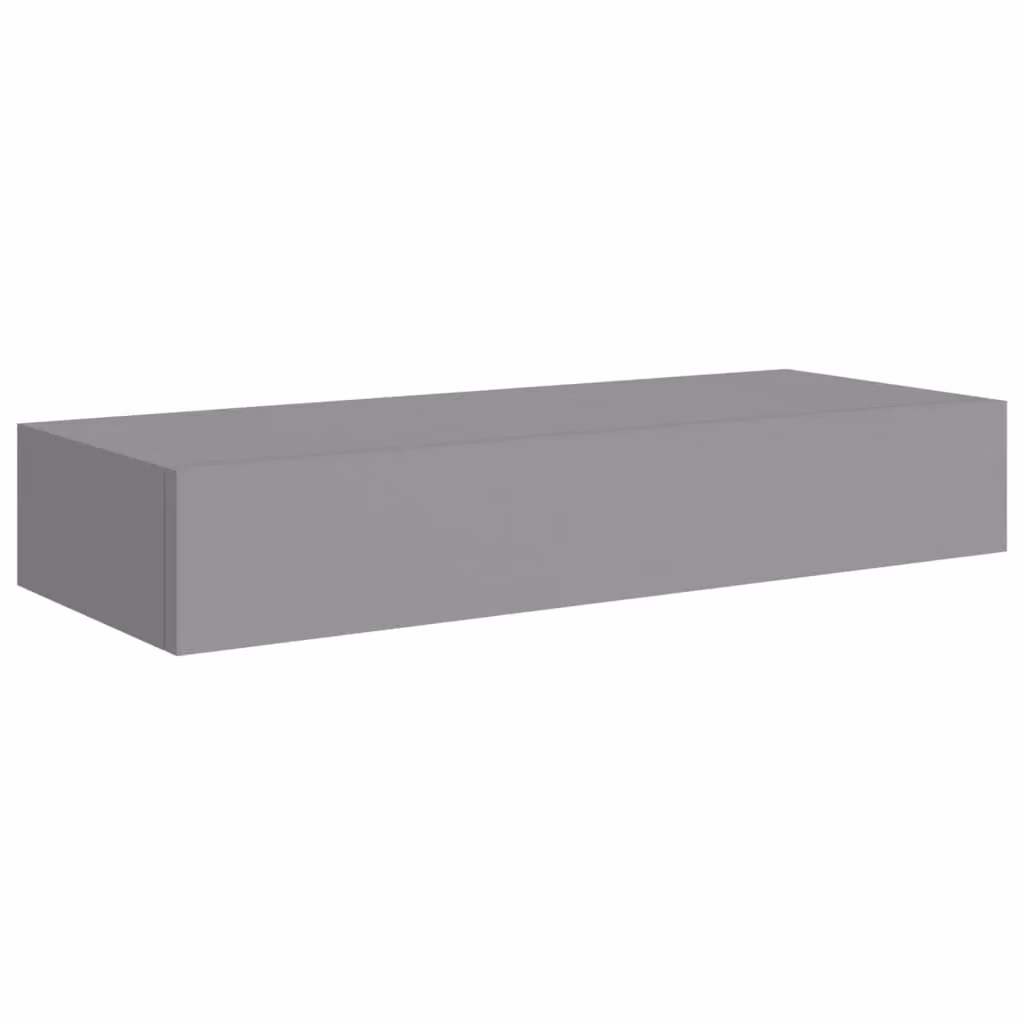 Berkfield Home Wall-mounted Drawer Shelf in Grey, W: 60 cm, D: 23.5 cm, H: 10 cm – 2