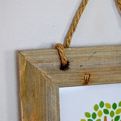 Nicola Spring Rustic Brown Wooden Hanging 3-Photo Frame, Rectangular, Fits 10 x 15 cm Photos – 2