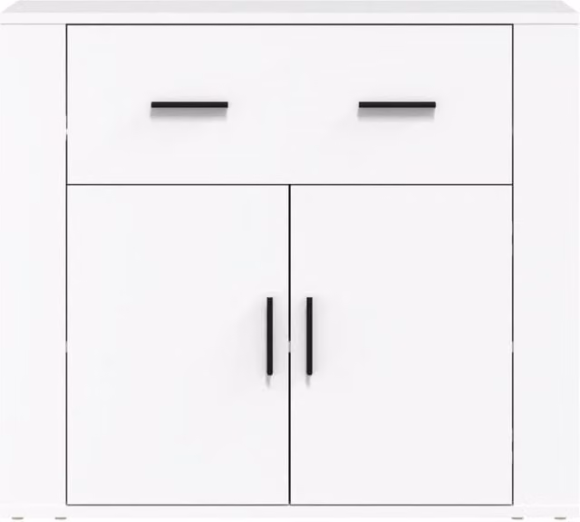 Berkfield Home White Modern Sideboard in MDF, W/D/H: 80 x 33 x 70 cm – 1