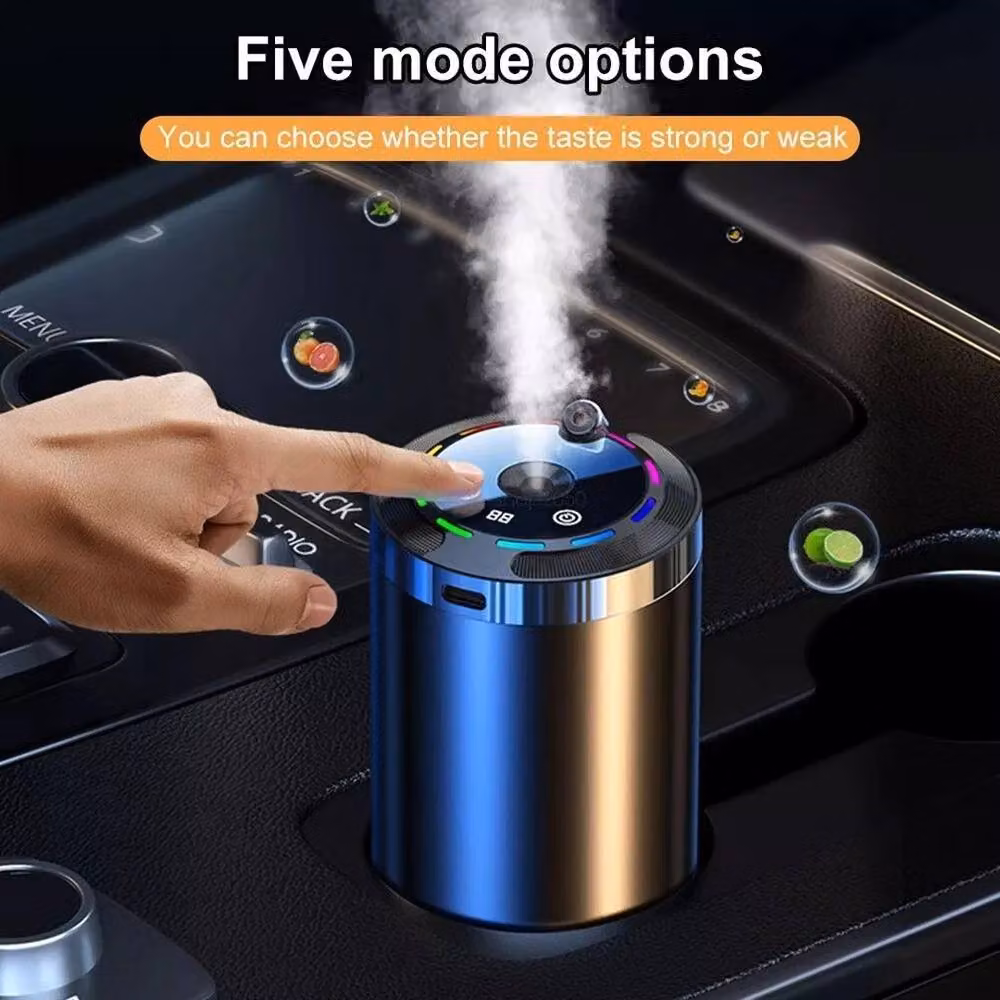 KORVIXA Car Diffuser Air Freshener with 5 Modes in Black – 4