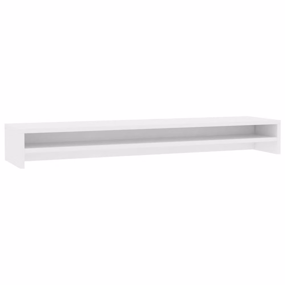 Berkfield Home Monitor Stand in White, W/D/H: 100 x 24 x 13 cm – 2
