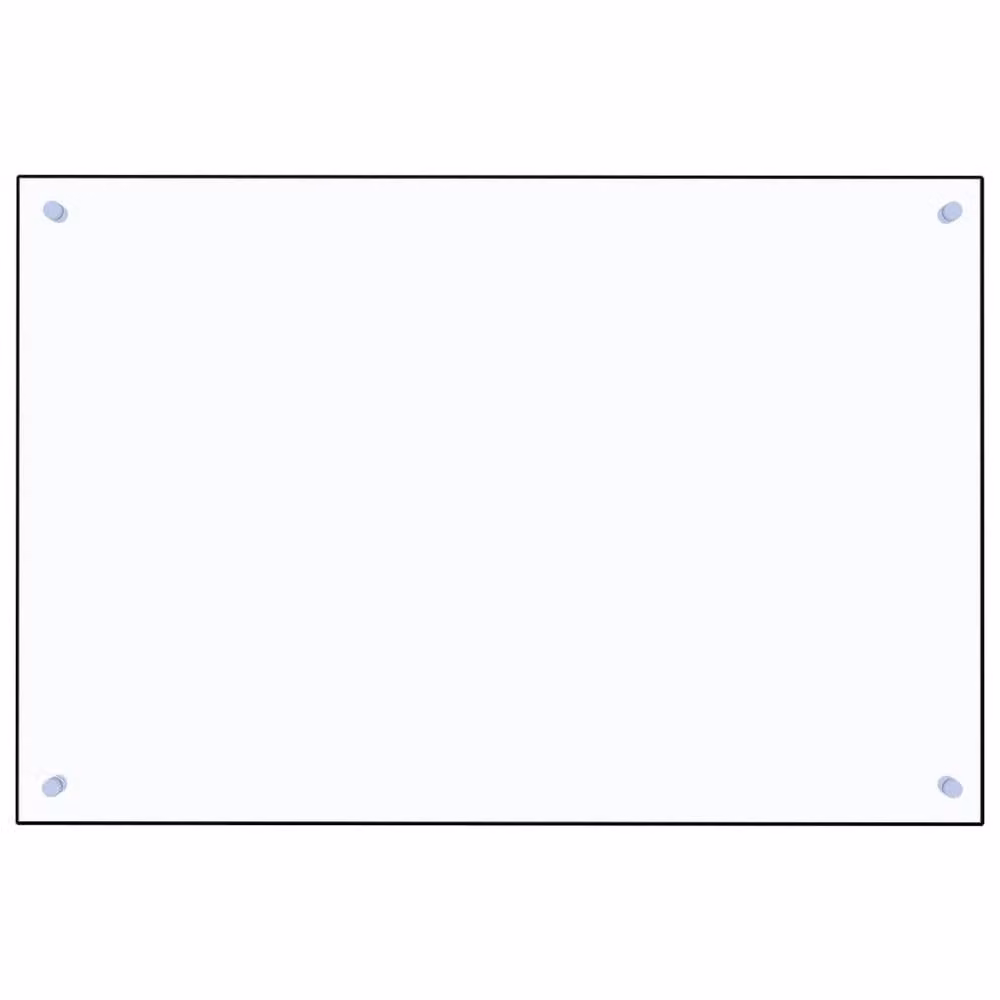 Berkfield Home Transparent Black Tempered Glass Kitchen Backsplash, W: 90 cm, H: 60 cm