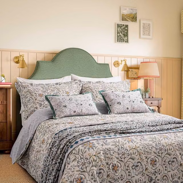 Joules Provence Floral Reversible Single Cotton Percale Duvet Cover and Pillowcase Set, Creme/Multi