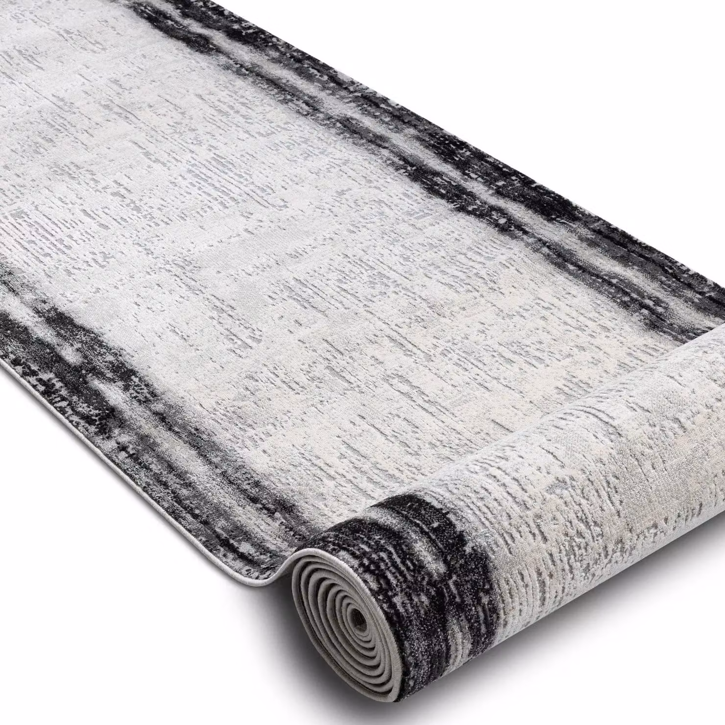 RugsX Modern Tuls Abstract Runner Rug in Grey, W: 120 cm, L: 290 cm – 2