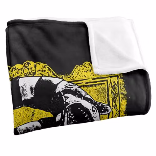 LOGOVISION Beetlejuice We Got Worms Super Soft Silky Touch Fleece Throw Blanket, Multicolour, W: 91.44 cm x D: 91.44 cm – 2
